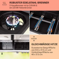 Kingsville 3.1 Kombigrill Gas + Kohle 10,9 KW 3+1 Brenner 14 Kingsville 3.1 Kombigrill Gas + Kohle 10,9 KW 3+1 Brenner -Heimladen 10040270 de 0005 usp