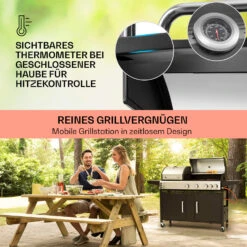 Kingsville 4.1 Kombigrill Gas + Kohle 13,7 KW 4+1 Brenner -Heimladen 10040271 de 0004 usp