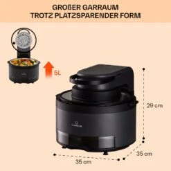 Vendure Heißluftfritteuse Mit Dampffunktion 1250W 5 Liter 6 Programme -Heimladen 10040278 de 0007 usp