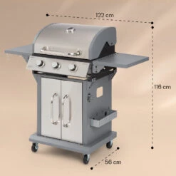 Lucifer 3 Gasgrill 3 X 3,6 KW Brenner 60x45cm Grill Edelstahl Mobil 17 Lucifer 3 Gasgrill 3 X 3,6 KW Brenner 60x45cm Grill Edelstahl Mobil -Heimladen 10040280 yy 0008 dimensions