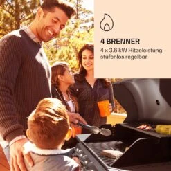 Lucifer 4 Gasgrill 4 X 3,6 KW Brenner 69x45cm Grill Edelstahl Mobil -Heimladen 10040281 de 0003 logo