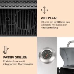 Lucifer 4 Gasgrill 4 X 3,6 KW Brenner 69x45cm Grill Edelstahl Mobil -Heimladen 10040281 de 0004 logo