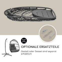 Biarritz Individuelle Hängesessel PE Aluminium Polyrattan 130 Kg -Heimladen 10040299 de 0005 usp