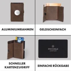 ZNAP Airtag Wallet 12 Karten Münzfach 9x1,8x6 Cm (BxHxT) RFID-Schutz 13 ZNAP Airtag Wallet 12 Karten Münzfach 9x1,8x6 Cm (BxHxT) RFID-Schutz -Heimladen 10040315 de 0003 logo