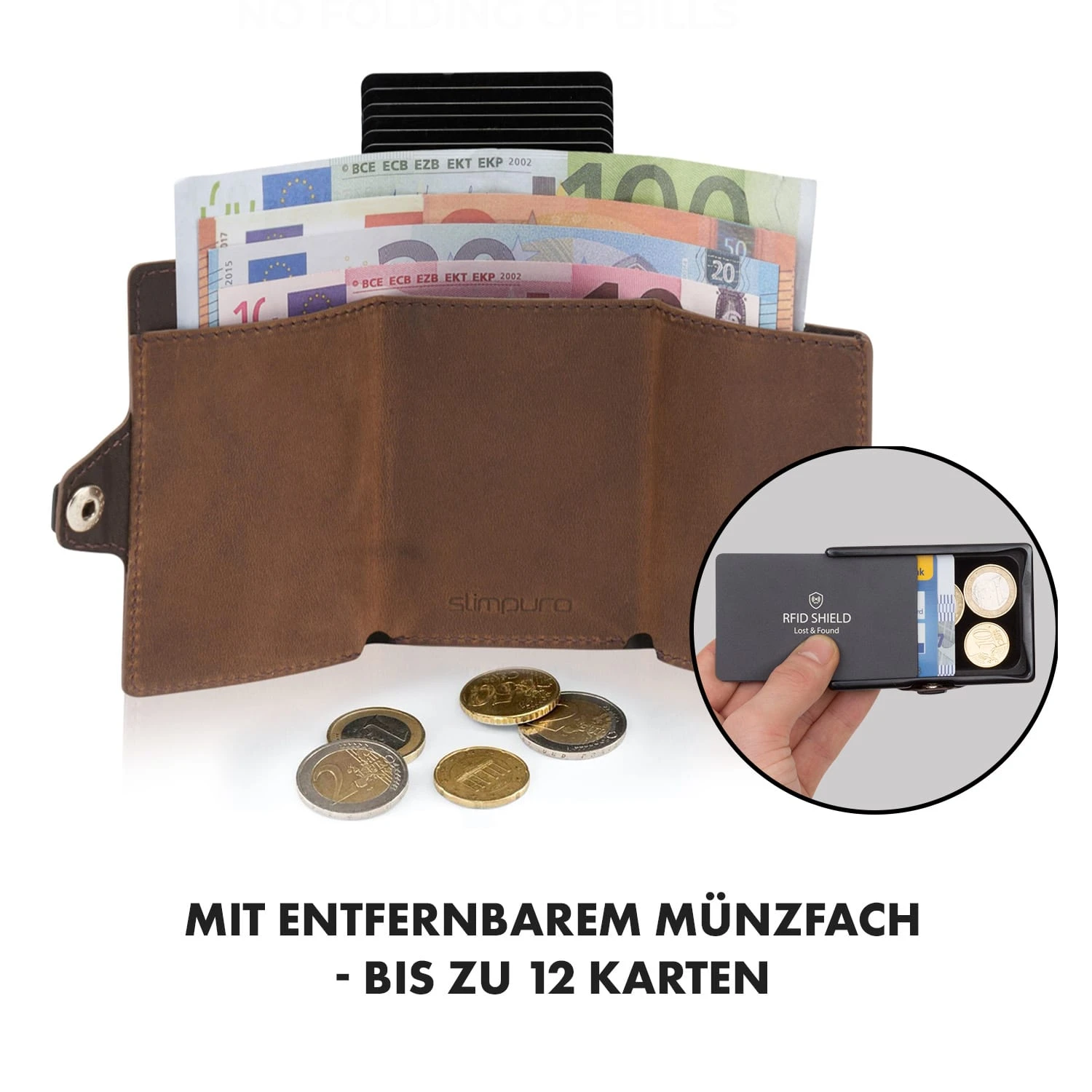 ZNAP Airtag Wallet 12 Karten Münzfach 9x1,8x6 Cm (BxHxT) RFID-Schutz 6 ZNAP Airtag Wallet 12 Karten Münzfach 9x1,8x6 Cm (BxHxT) RFID-Schutz – Bild 4