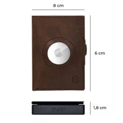ZNAP Airtag Wallet 12 Karten Münzfach 9x1,8x6 Cm (BxHxT) RFID-Schutz 19 ZNAP Airtag Wallet 12 Karten Münzfach 9x1,8x6 Cm (BxHxT) RFID-Schutz -Heimladen 10040315 yy 0009 dimensions