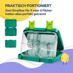 Junior Lunchbox 6 Fächer 21,3 X 15 X 4,5 Cm (BxHxT) BPA-frei -Heimladen 10040342 de 0004 usp
