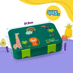 Junior Lunchbox 6 Fächer 21,3 X 15 X 4,5 Cm (BxHxT) BPA-frei -Heimladen 10040342 yy 0009 dimensions