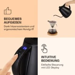 Garcon Wasserkocher 1L 2000W Warmhaltefunktion Schwanenhals Edelstahl -Heimladen 10040347 de 0005 logo