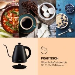 Garcon Wasserkocher 1L 2000W Warmhaltefunktion Schwanenhals Edelstahl -Heimladen 10040347 de 0006 logo