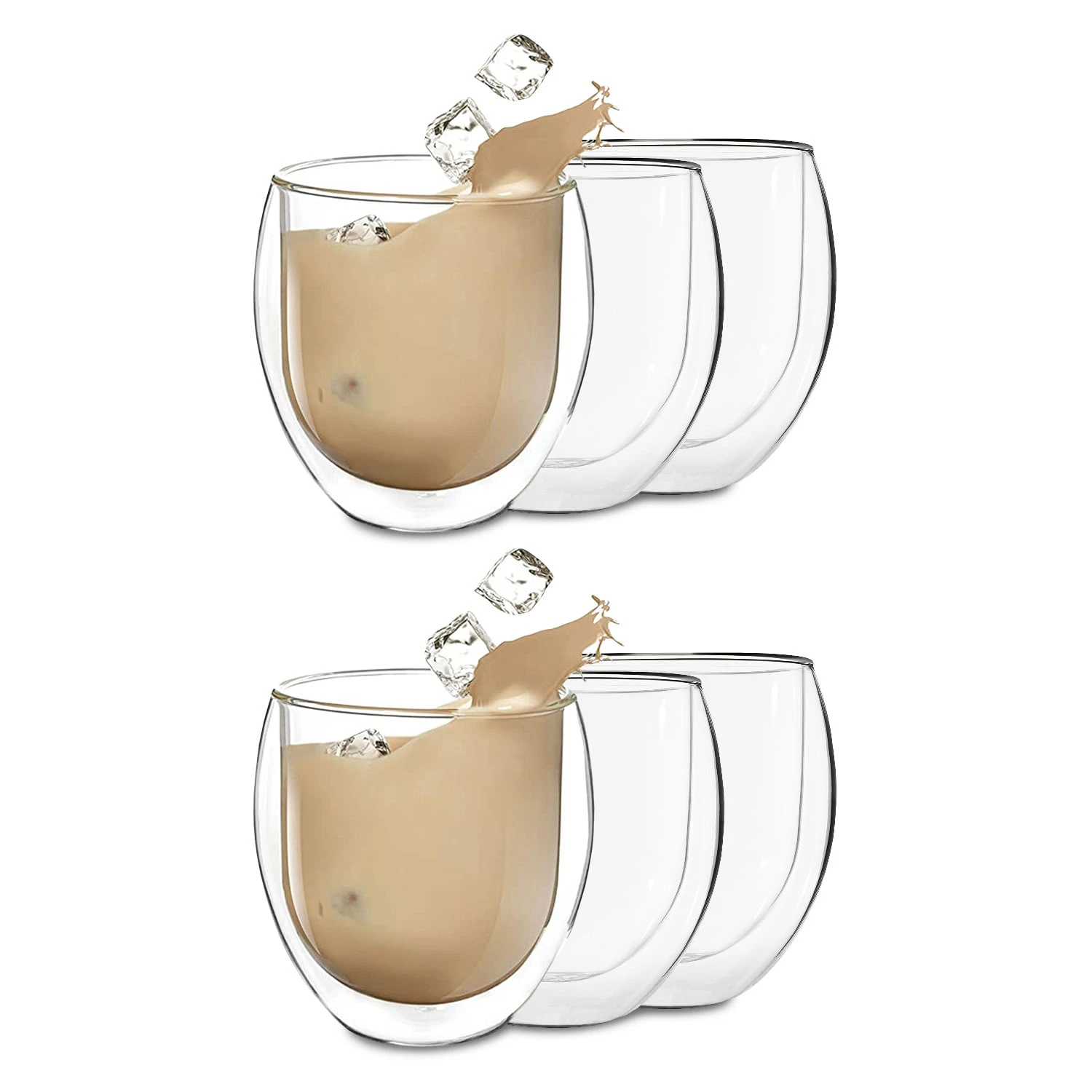 DUOS Jumbo Doppelwandiges Thermoglas 310ml Borosilikatglas Handgemacht 2 DUOS Jumbo Doppelwandiges Thermoglas 310ml Borosilikatglas Handgemacht