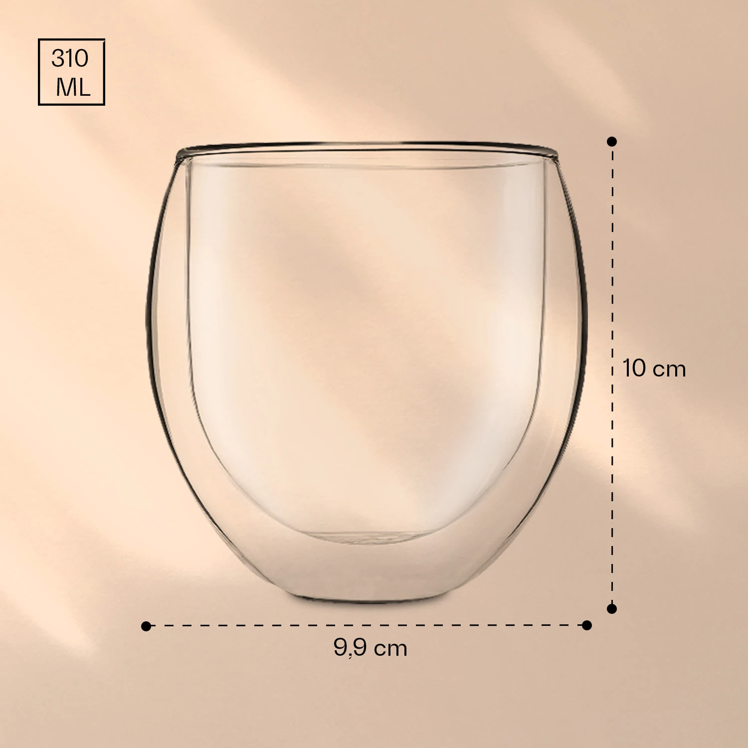 DUOS Jumbo Doppelwandiges Thermoglas 310ml Borosilikatglas Handgemacht 7 DUOS Jumbo Doppelwandiges Thermoglas 310ml Borosilikatglas Handgemacht – Bild 6