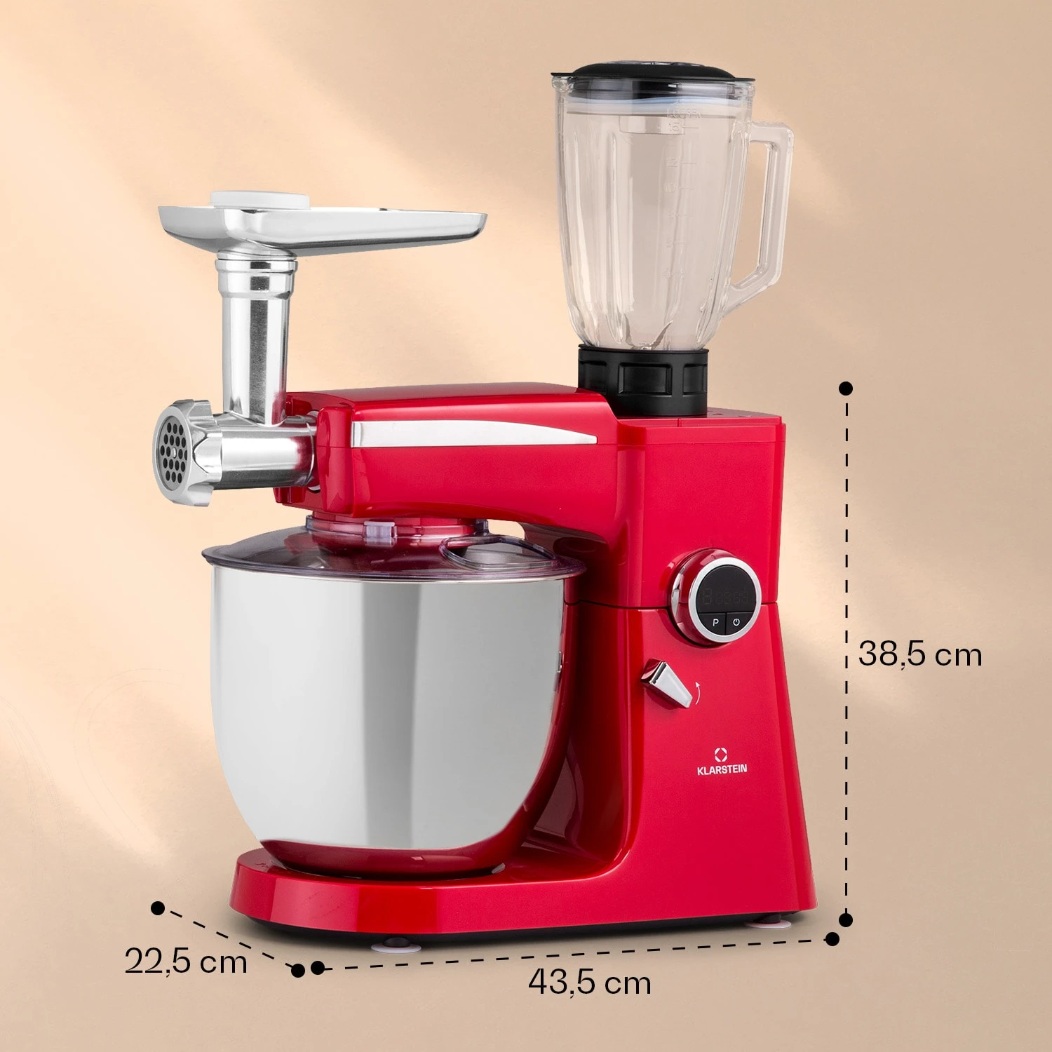 Renata Rossa Küchenmaschine 3-in-1 2000W 2,7PS 5Ltr Edelstahl BPA-frei 10 Renata Rossa Küchenmaschine 3-in-1 2000W 2,7PS 5Ltr Edelstahl BPA-frei – Bild 8