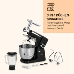 Renata Rossa Küchenmaschine 3-in-1 2000W 2,7PS 5Ltr Edelstahl BPA-frei 16 Renata Rossa Küchenmaschine 3-in-1 2000W 2,7PS 5Ltr Edelstahl BPA-frei -Heimladen 10040500 de 0007 logo