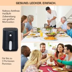 Crisp-Pro Heißluftfritteuse Air Fryer 1400W 2,8 Ltr Timer Edelstahl -Heimladen 10040698 de 0005 usp