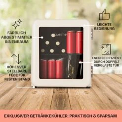 PopLife 48 Getränkekühler Kühlschrank 0-10 °C Retro-Design -Heimladen 10040737 de 0005 usp