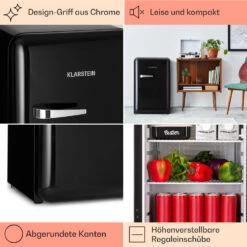 Audrey Retro-Kühlschrank 70 Liter 3 Regale 2 Türfächer Innenbeleuchtung 11 Audrey Retro-Kühlschrank 70 Liter 3 Regale 2 Türfächer Innenbeleuchtung -Heimladen 10040739 de 0004 logo