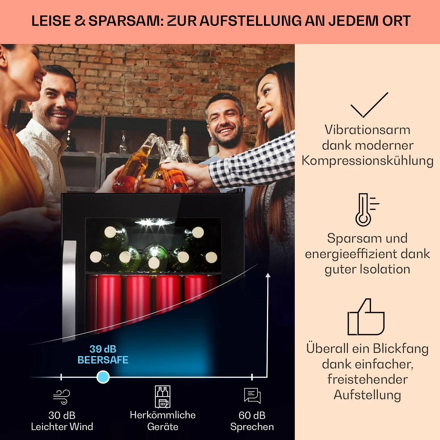 Beersafe 70 Birra Milano Edition Kühlschrank 70 Liter 3 Böden Panoramaglastür Edelstahl 5 Beersafe 70 Birra Milano Edition Kühlschrank 70 Liter 3 Böden Panoramaglastür Edelstahl – Bild 3