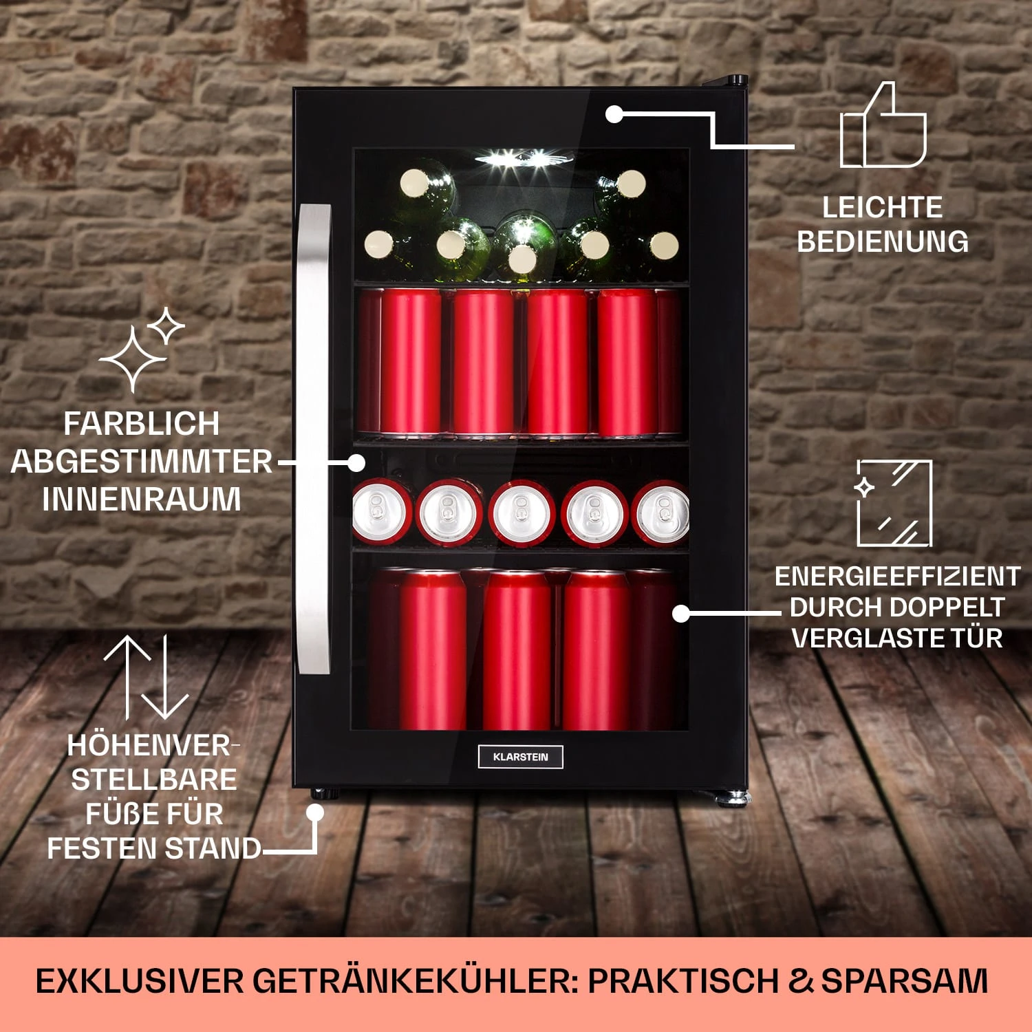 Beersafe 70 Birra Milano Edition Kühlschrank 70 Liter 3 Böden Panoramaglastür Edelstahl 8 Beersafe 70 Birra Milano Edition Kühlschrank 70 Liter 3 Böden Panoramaglastür Edelstahl – Bild 6