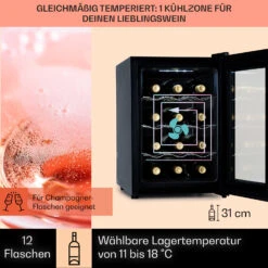 Barolo 12 Uno Weinkühlschrank 37 Ltr 12 Flaschen 11-18°C SingleZone -Heimladen 10041205 de 0003 usp