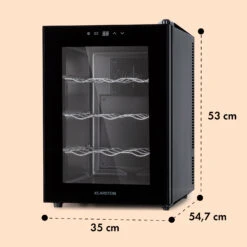 Barolo 12 Uno Weinkühlschrank 37 Ltr 12 Flaschen 11-18°C SingleZone -Heimladen 10041205 yy 0008 dimensions