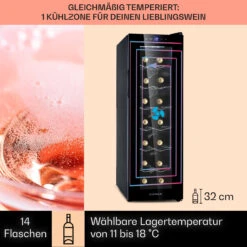 Barolo 14 Slim Uno Weinkühlschrank 46 Ltr 14 Flaschen 11-18°C SingleZone 13 Barolo 14 Slim Uno Weinkühlschrank 46 Ltr 14 Flaschen 11-18°C SingleZone -Heimladen 10041206 de 0003 usp