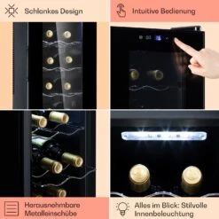 Barolo 14 Slim Uno Weinkühlschrank 46 Ltr 14 Flaschen 11-18°C SingleZone 15 Barolo 14 Slim Uno Weinkühlschrank 46 Ltr 14 Flaschen 11-18°C SingleZone -Heimladen 10041206 de 0005 usp