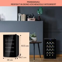 Barolo 15 Uno Weinkühlschrank 48 Ltr 15 Flaschen 11-18°C SingleZone -Heimladen 10041207 de 0006 usp