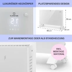 Bansin Crystal Smart Konvektions-Heizgerät 1500W 5 - 50 °C App-Steuerung -Heimladen 10041210 de 0006 usp