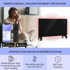 Bansin Crystal Smart Konvektions-Heizgerät 2500W 5 - 50 °C App-Steuerung -Heimladen 10041211 de 0003 usp