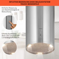 Bolea Inselabzugshaube Ø38cm Ab-/Umluft 600m³/h LED Inkl. Aktivkohlefilter -Heimladen 10041224 de 0004 usp