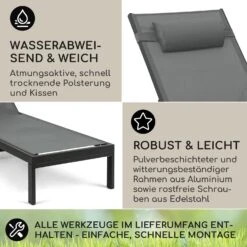 Lucca Lounger Liegestuhl Polyester Aluminium 4-Stufen -Heimladen 10041235 de 0003 usp