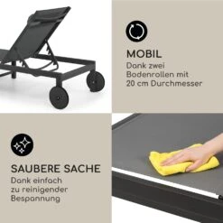 Lucca Lounger Liegestuhl Polyester Aluminium 4-Stufen -Heimladen 10041235 de 0005 usp