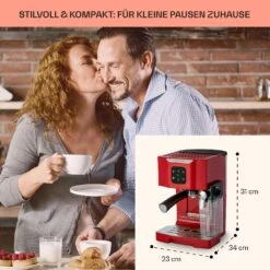 BellaVita Kaffeemaschine 3-in-1 1450 W 20 Bar Milchschäumer -Heimladen 10041240 de 0005 usp