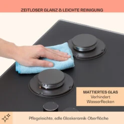 Firetale Gaskochfeld 5-flammig 70 Cm Aluminium-Brenner Inkl. Schlauch Und Druckminderer -Heimladen 10041300 de 0007 usp