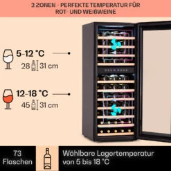 Barossa 73 Duo Weinkühlschrank 2 Zonen 192 Ltr 73 Fl Touch-Display -Heimladen 10041308 de 0003 logo