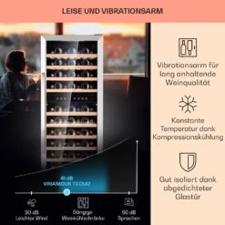 Vinamour 73 Duo Weinkühlschrank 2 Zonen 192 L/73 Flaschen 5-18°C Touch -Heimladen 10041314 de 0004 logo