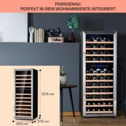 Vinamour 73 Duo Weinkühlschrank 2 Zonen 192 L/73 Flaschen 5-18°C Touch -Heimladen 10041314 de 0006 logo