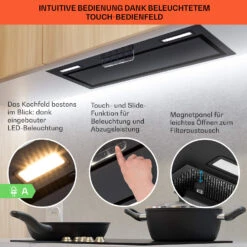 Camila Dunstabzugshaube Einbau 70 Cm 397 M³/h LED Touch Edelstahl -Heimladen 10041347 de 0004 usp