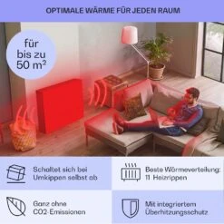 Sanford Smart Ölradiator 2500 W Leistung Wochentimer LED-Display Touch-Panel Klarstein-App -Heimladen 10041358 de 0005 usp