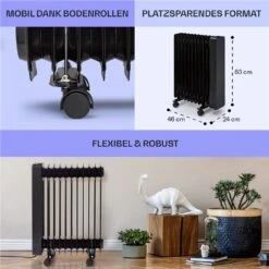 Sanford Smart Ölradiator 2500 W Leistung Wochentimer LED-Display Touch-Panel Klarstein-App -Heimladen 10041358 de 0006 usp