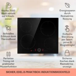 Magnichef 4 Einbaukochfeld Induktion 4 Zonen 7000W Glaskeramik 12 Magnichef 4 Einbaukochfeld Induktion 4 Zonen 7000W Glaskeramik -Heimladen 10041380 de 0002 usp