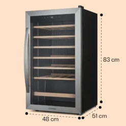 Vinamour 32 Uno Weinkühlschrank 1 Zone 95 L / 36 Flaschen 4-18°C Touch -Heimladen 10041393 yy 0008 dimensions