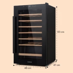 Barossa 32 Uno Weinkühlschrank 1 Zone 95 Liter / 36 Flaschen Touch-Display 18 Barossa 32 Uno Weinkühlschrank 1 Zone 95 Liter / 36 Flaschen Touch-Display -Heimladen 10041395 yy 0008 dimensions