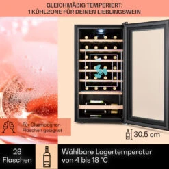 Barossa 29 Uno Weinkühlschrank 1 Zone 88 Ltr / 28 Fl Touch-Display -Heimladen 10041397 de 0003 usp