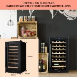 Barossa 29 Uno Weinkühlschrank 1 Zone 88 Ltr / 28 Fl Touch-Display -Heimladen 10041397 de 0006 usp