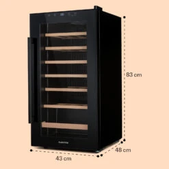 Barossa 29 Uno Weinkühlschrank 1 Zone 88 Ltr / 28 Fl Touch-Display -Heimladen 10041397 yy 0008 dimensions