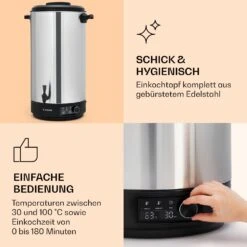 Abbey 60 Einkochautomat Getränkespender 60L 100°C 180min Edelstahl -Heimladen 10041840 de 0004 logo