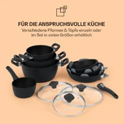 Noto Endurance Kochtopf Ø20cm Geschmiedetes Aluminium Deckel Induktion PTFE-Antihaftbeschichtung -Heimladen 10045006 de 0008 usp