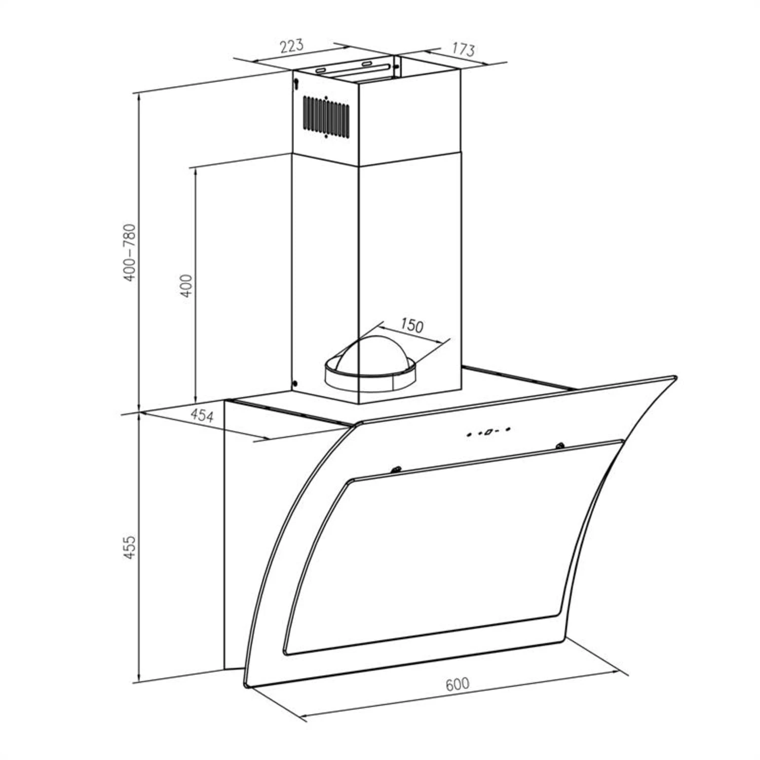 Sabia 60 Dunstabzugshaube | 60cm | 600 M³/h | Energieeffizienzklasse A | Inklusive 2 X Aktivkohlefilter 11 Sabia 60 Dunstabzugshaube | 60cm | 600 M³/h | Energieeffizienzklasse A | Inklusive 2 X Aktivkohlefilter – Bild 9